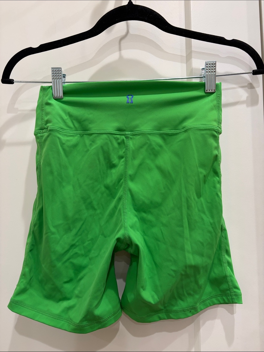 High-Waist Neon Green Women's Bike Shorts